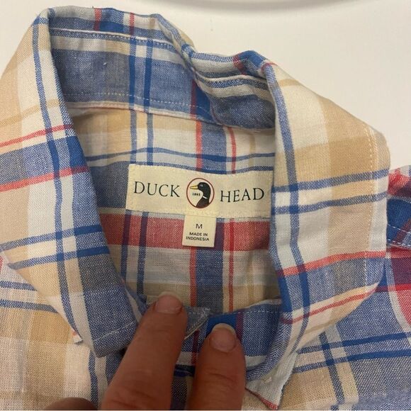 Duck Head Men's Conolly Plaid Oxford Sport Shirt New Medium - Picture 5 of 5